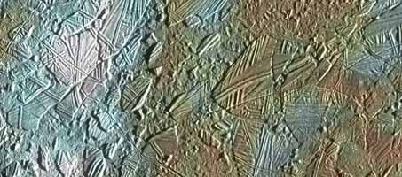 Снимок поверхности Европы с зонда Галилео